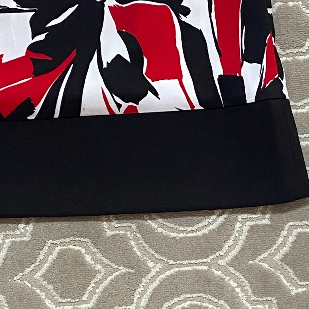 Vibrant Abstract Red and Black Mini Dress by Ronnie Nicole Chic, Classy. - Picture 8 of 10
